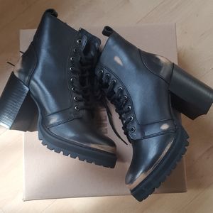 Steve Madden Rivet Black Distress Booties